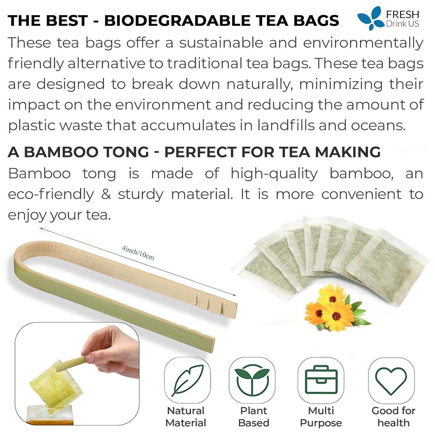 Premium Ginger Tea Bags, 100% Natural & Pure from Ginger Roots, Ginger Tea, Ginger Herbal Tea. Ginger Tea. No Sugar, No Caffeine, No Gluten, Vegan. - FreshDrinkUS - Natural and Premium Herbal Tea