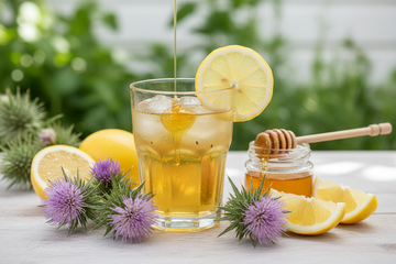 Refreshing Milk Thistle Lemon Honey Tea: A Cooling Summer Drink for Liver Wellnes