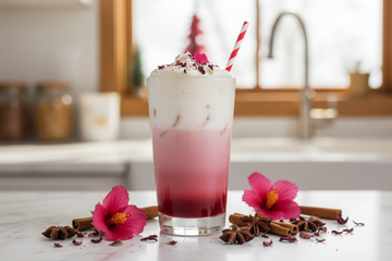 Santa Drink – A Beautiful and Refreshing Hibiscus Milk Tea Recipe
