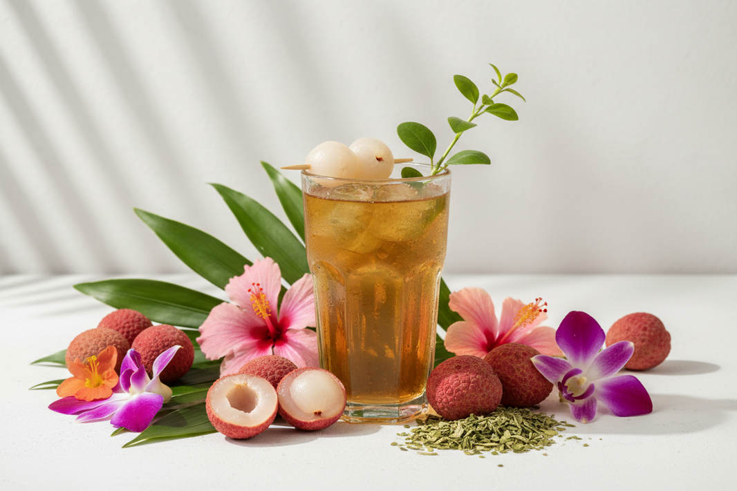 Tropical Lychee Yerba Mate Tea: A Refreshing Homemade Energy Drink