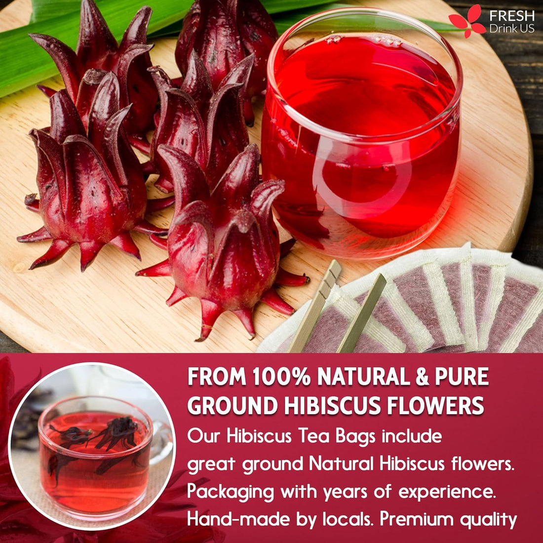 Sleepy-Time Immune & Heart Trio, Chamomile, Soursop & Hibiscus Herbal Tea Bags, 100% Natural and Pure Flowers & Leaves, Eco-Conscious Tea Bags, Caffeine-Free, No Sugar, No Gluten, Vegan – Herbal Tea Beverage