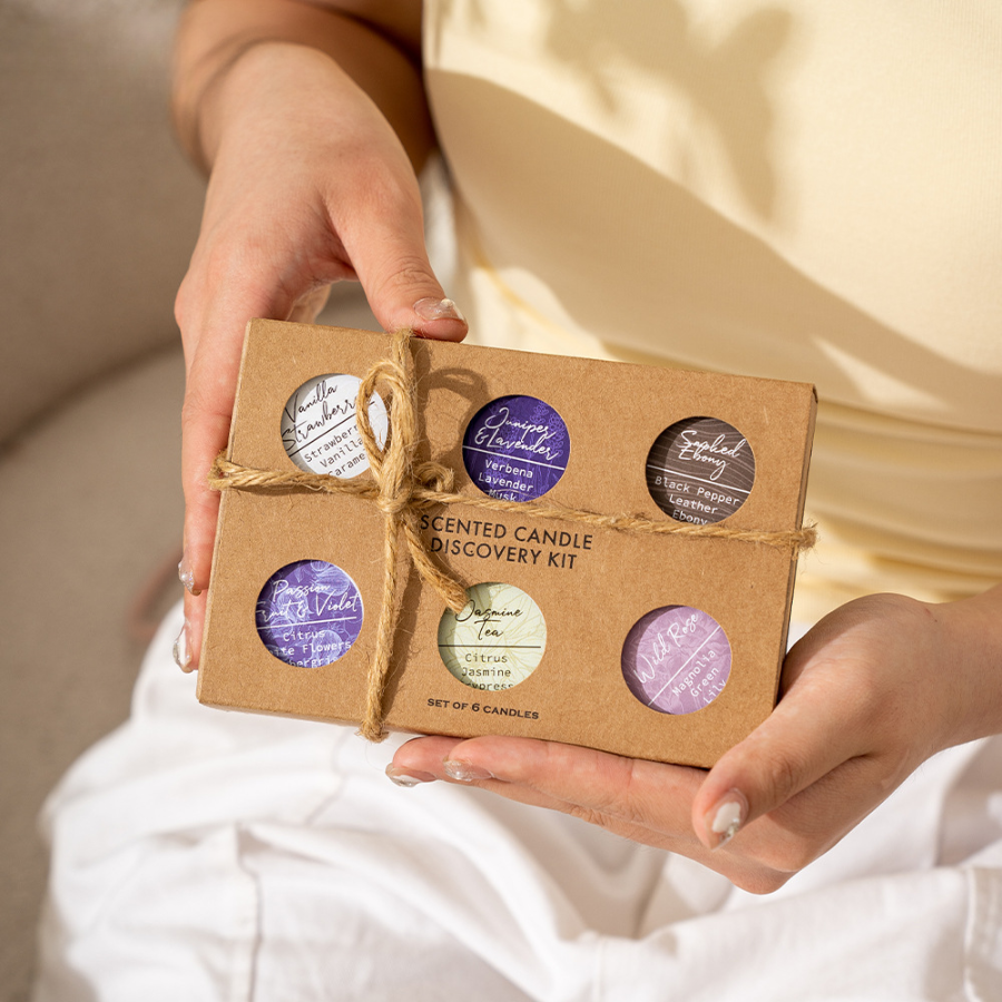 12 Premium Perfume-Infused Scented Candles with Essential Oils, Natural Soy Wax, and Long-Lasting Fragrance, Gift Set and Sample Pack Soy Wax Candles for Home Décor and Aromatherapy Ambience