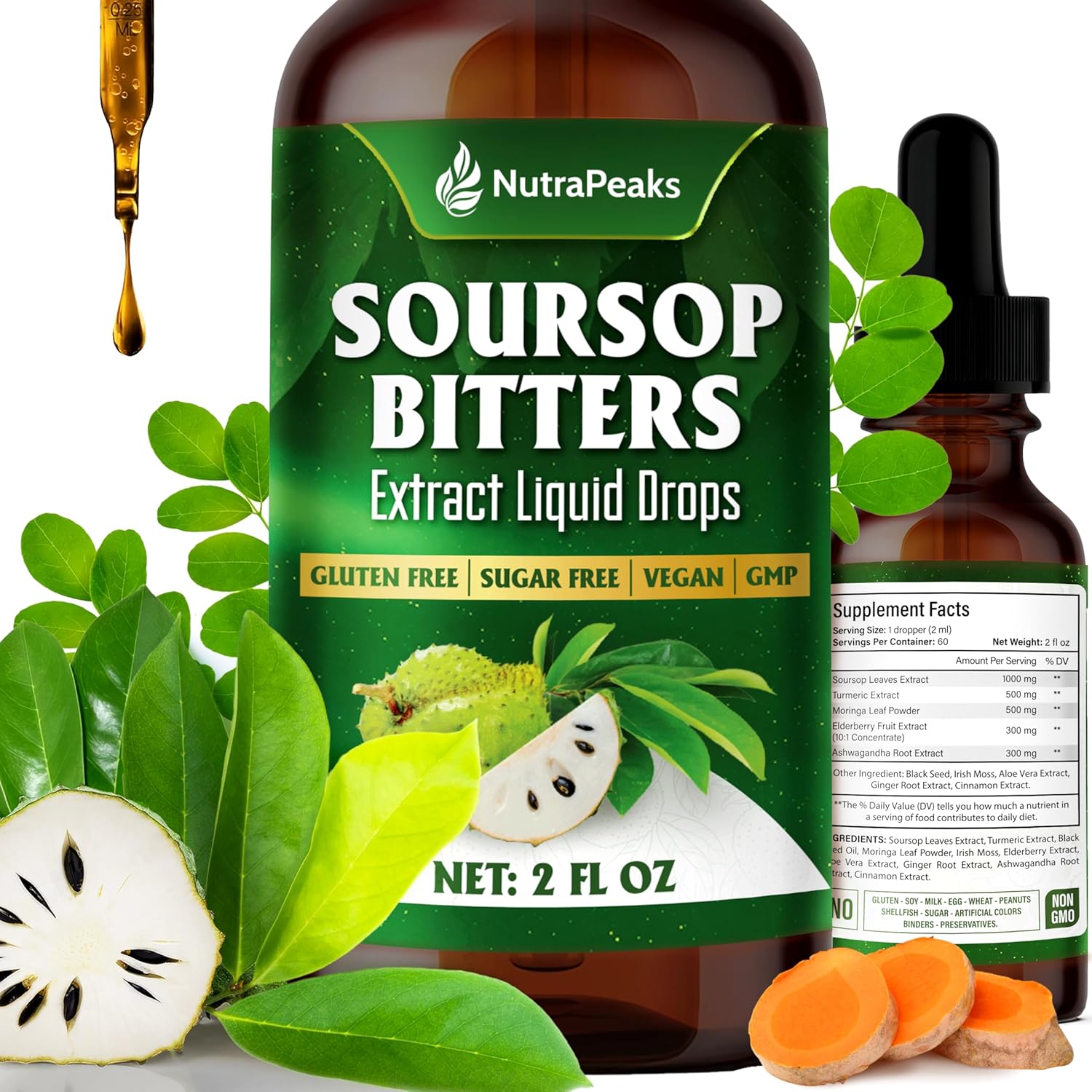 Soursop Bitters Liquid Drops – Premium Herbal Blend with Soursop Leave