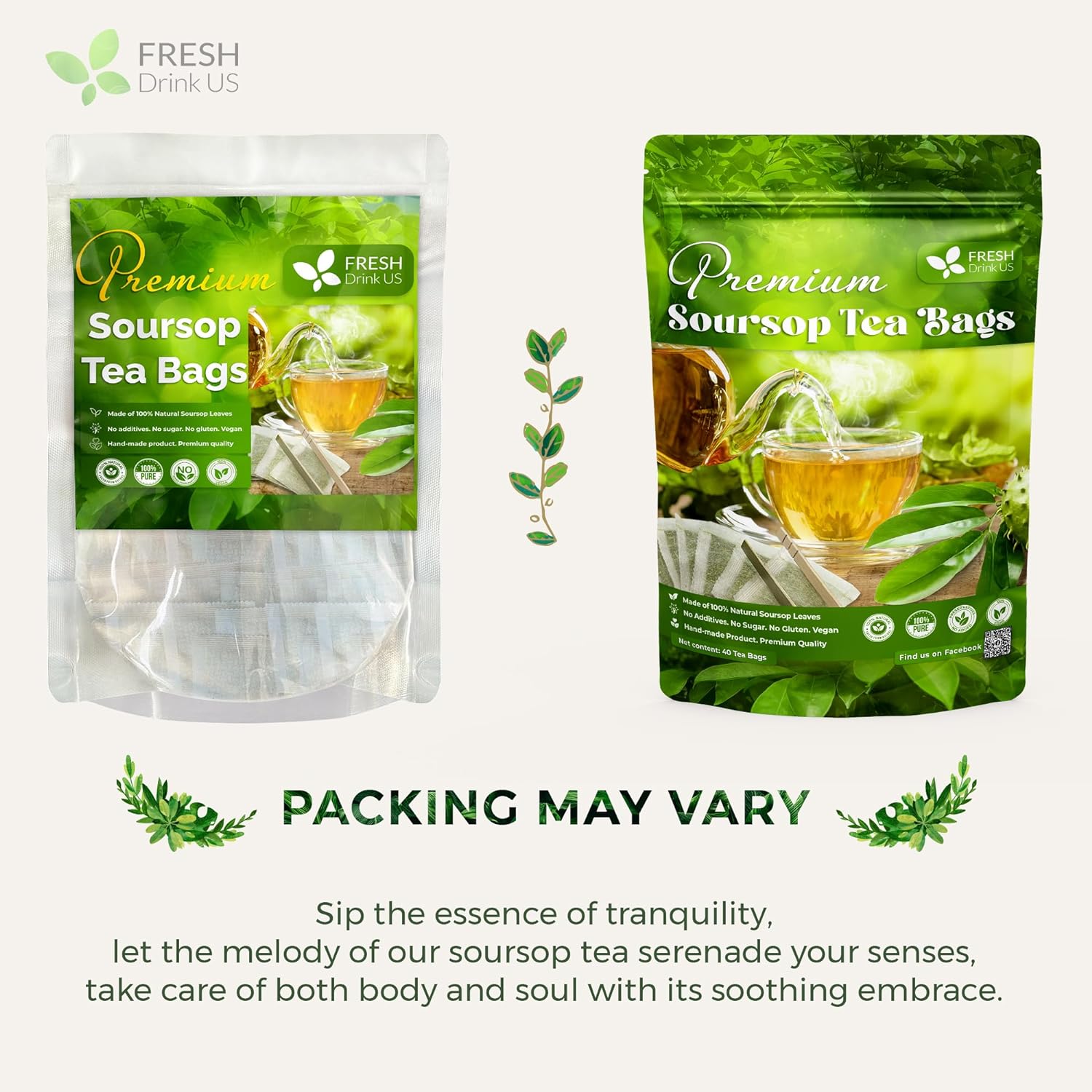 Premium Soursop Leaves Tea bags, Dried Soursop Leaves, Soursop Leaf Powder, Guanabana Leaves Tea, Hoja Guanabana Tea