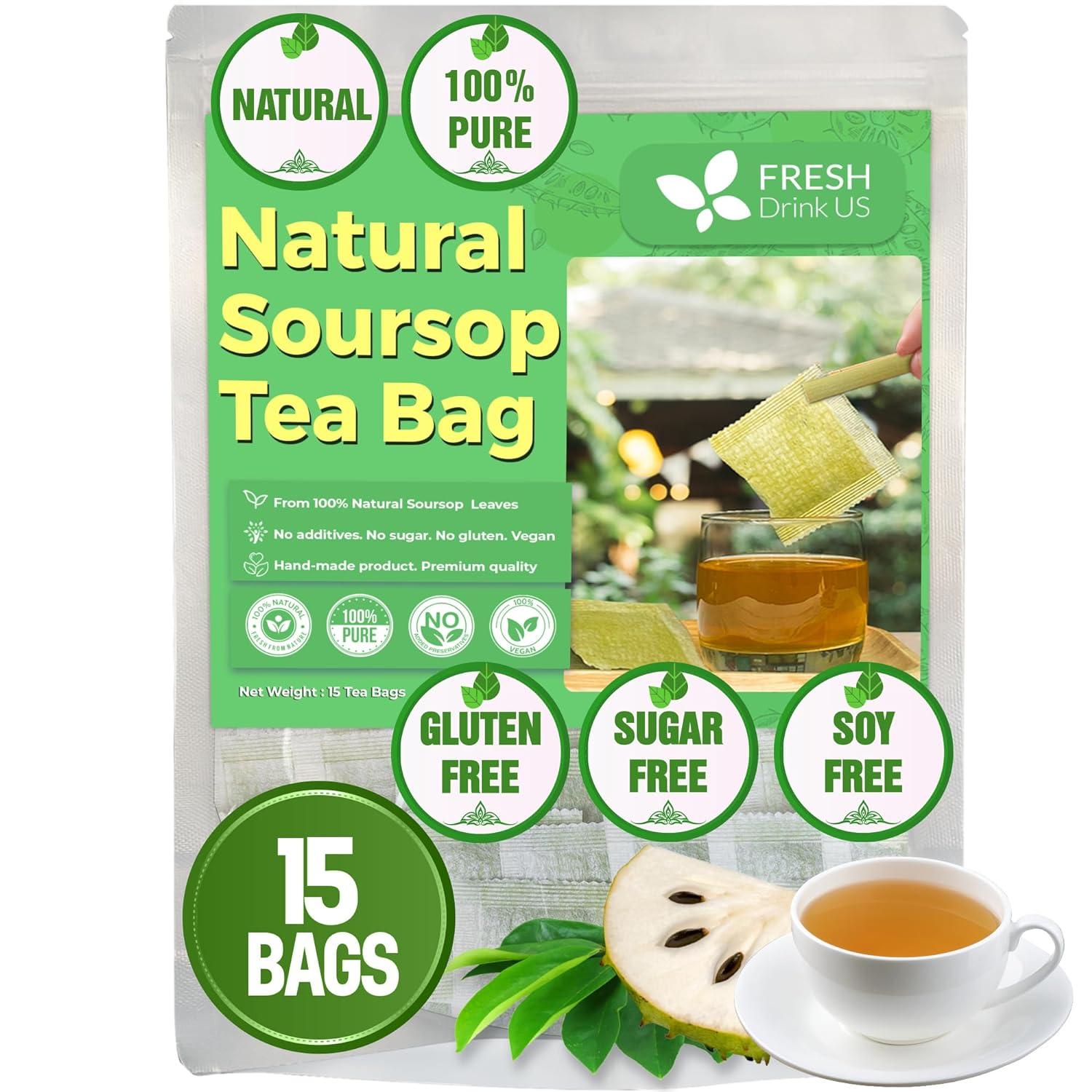 Premium Soursop Leaves Tea bags, Dried Soursop Leaves, Soursop Leaf Powder, Guanabana Leaves Tea, Hoja Guanabana Tea