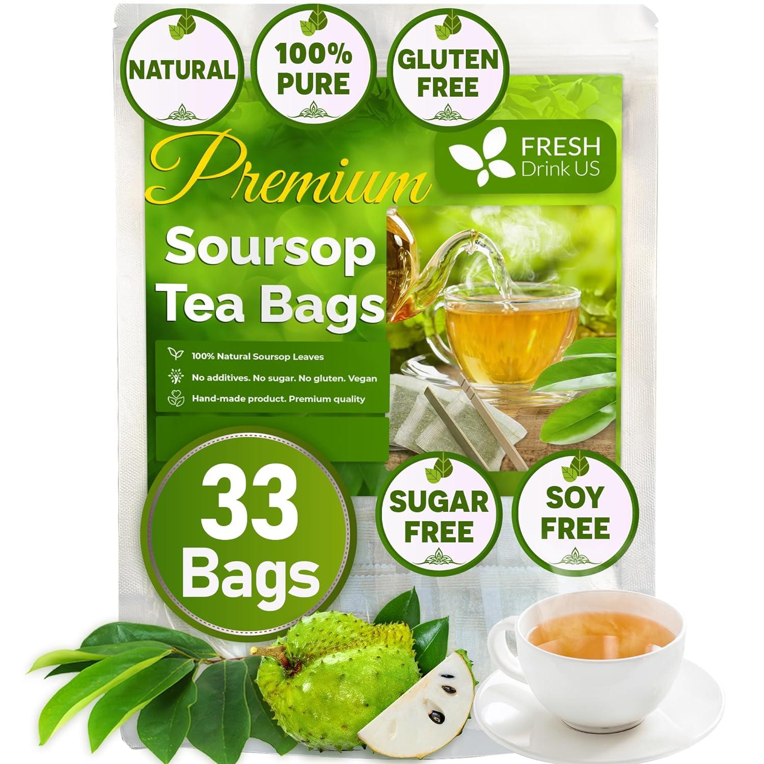 Premium Soursop Leaves Tea bags, Dried Soursop Leaves, Soursop Leaf Powder, Guanabana Leaves Tea, Hoja Guanabana Tea