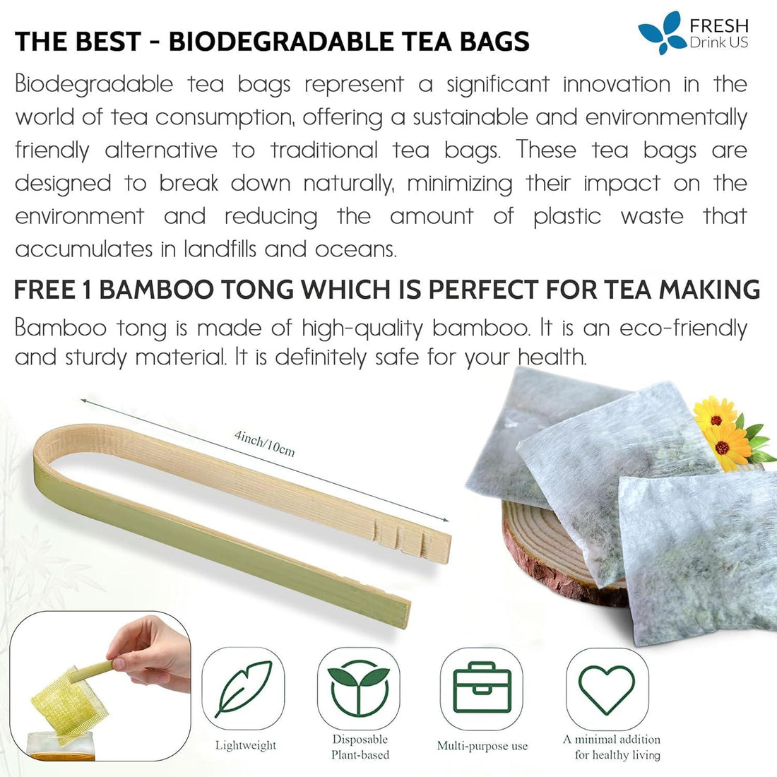 Premium Butterfly Pea Flowers, Tea Bags, 100% Natural and Pure from Butterfly Pea Flowers, Hand-made, Made With Natural Materials-Corn Fiber Tea Bag, Sugar/Caffeine/Gluten Free - FreshDrinkUS - Natural and Premium Herbal Tea