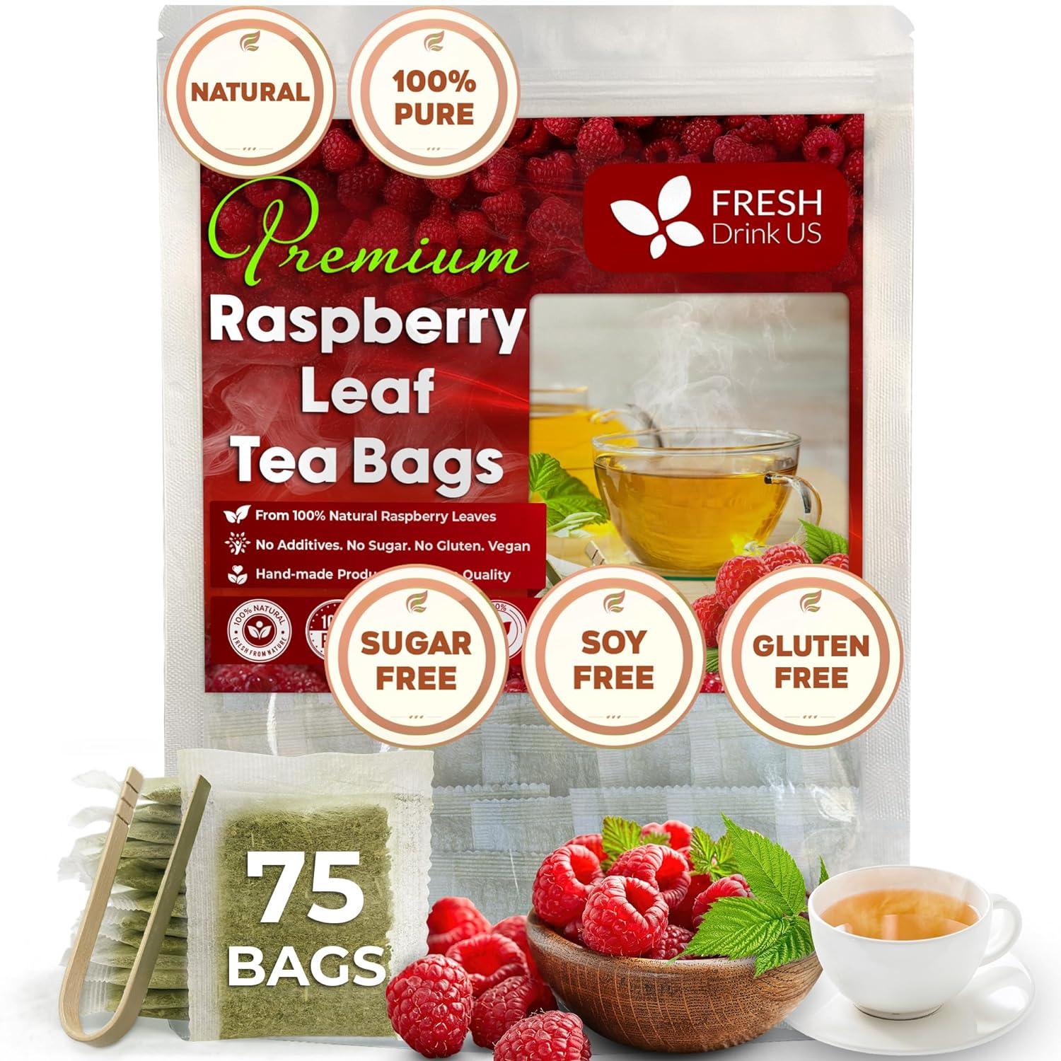 German Raspberry Tea Bag Raspberry Leaf Herbal Tea Bags, 100% Natural & Pure, Made with Natural ...