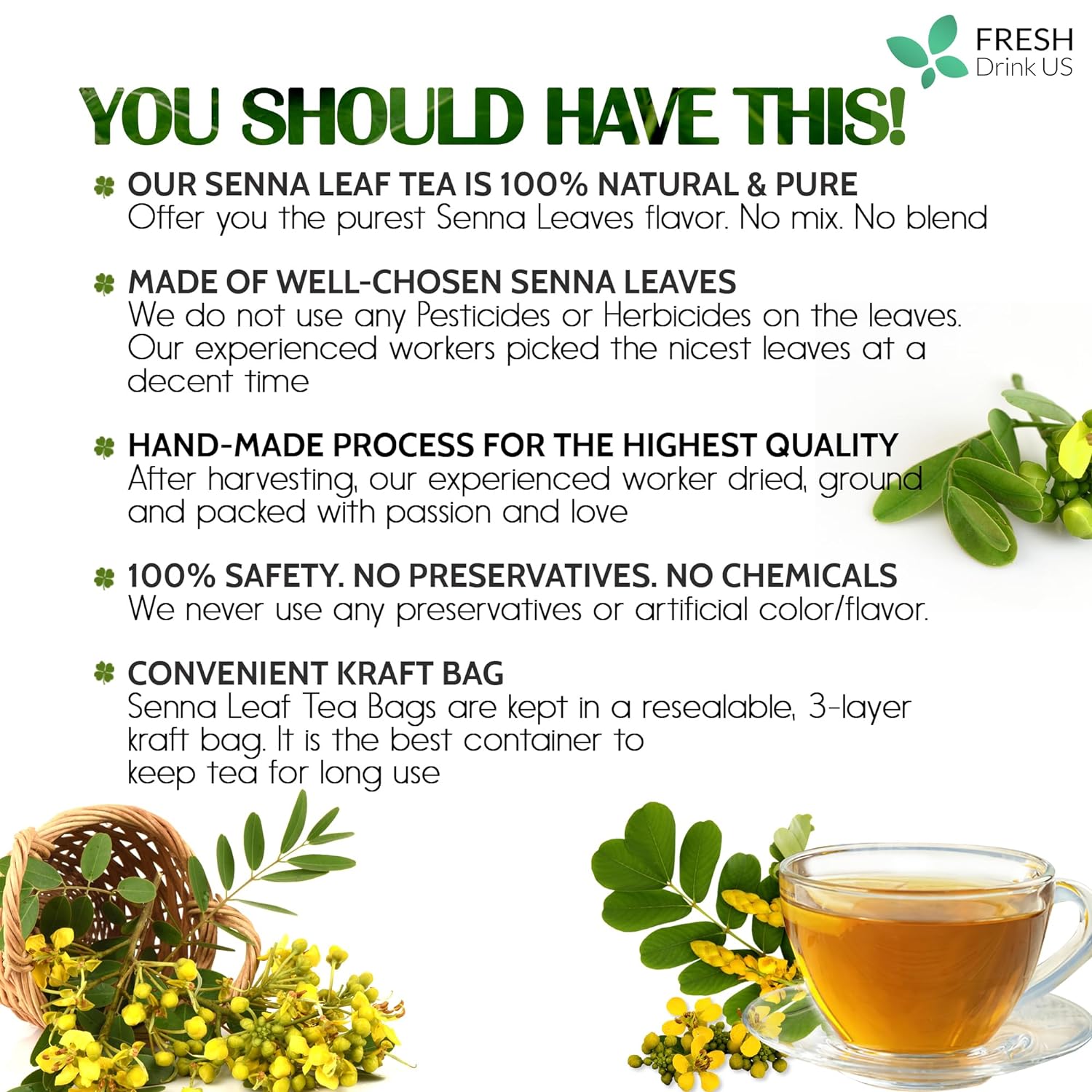 senna plant benefits Premium Senna Leaf Tea Bags